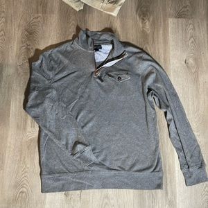 Thomas Parker NY 100% Cotton Quarter Zip Grey Sweater Shirt